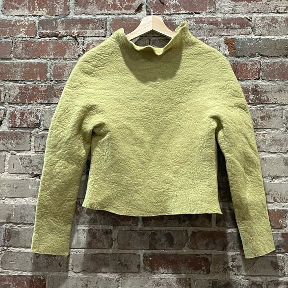 NWT Akris Punto Ruffled Linen Blend Open Front Cardigan Size 4 - Picture 6 of 8